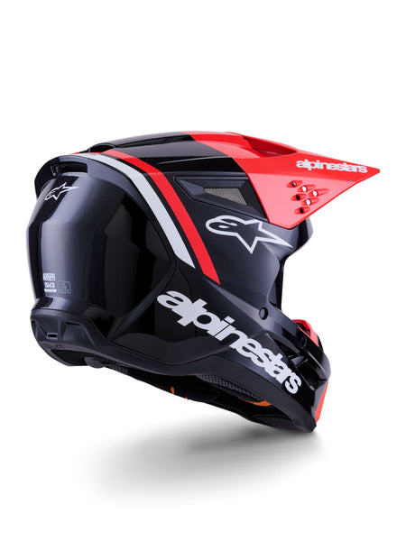 Přilba Alpinestars S-M3 Radium černá/červená fluo/bílá