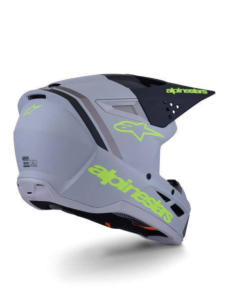 Přilba Alpinestars S-M3 Radium šedá mat/žlutá fluo/černá