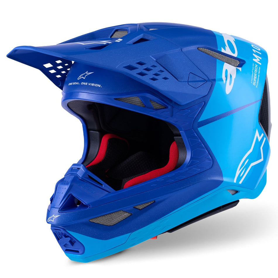 Přilba Alpinestars Supertech S-M10 Flood modrá perleť/světle modrá/černá/carbon/matná/lesklá