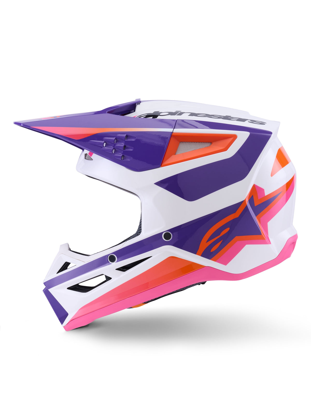 Přilba Alpinestars S-M3 Heat bílá/fialová/růžová