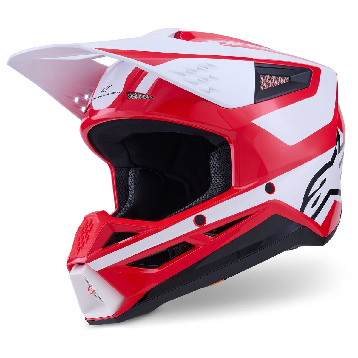 Přilba Alpinestars S-M3 Heat červená/bílá/černá