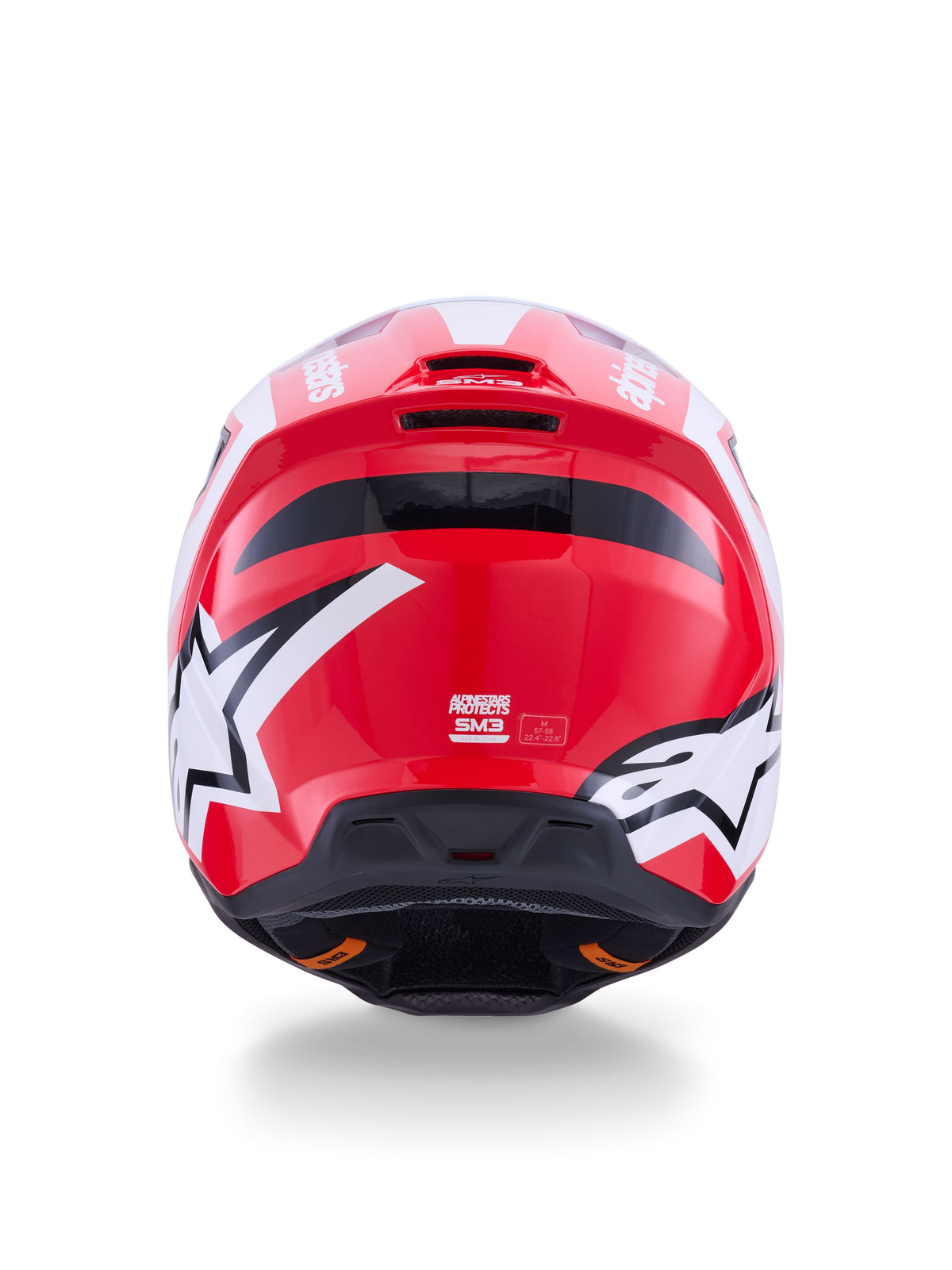 Přilba Alpinestars S-M3 Heat červená/bílá/černá