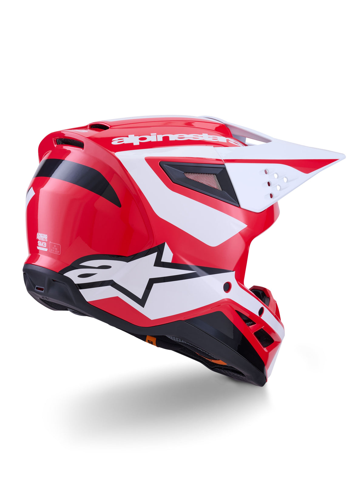 Přilba Alpinestars S-M3 Heat červená/bílá/černá
