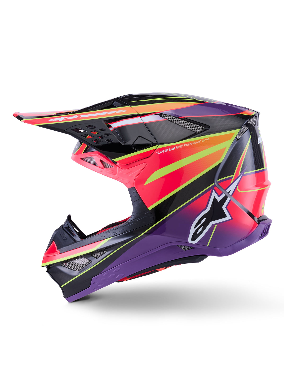 Přilba Alpinestars Supertech S-M10 ERA růžová/fialová/žlutá fluo