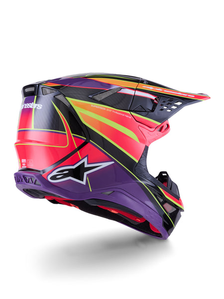 Přilba Alpinestars Supertech S-M10 ERA růžová/fialová/žlutá fluo