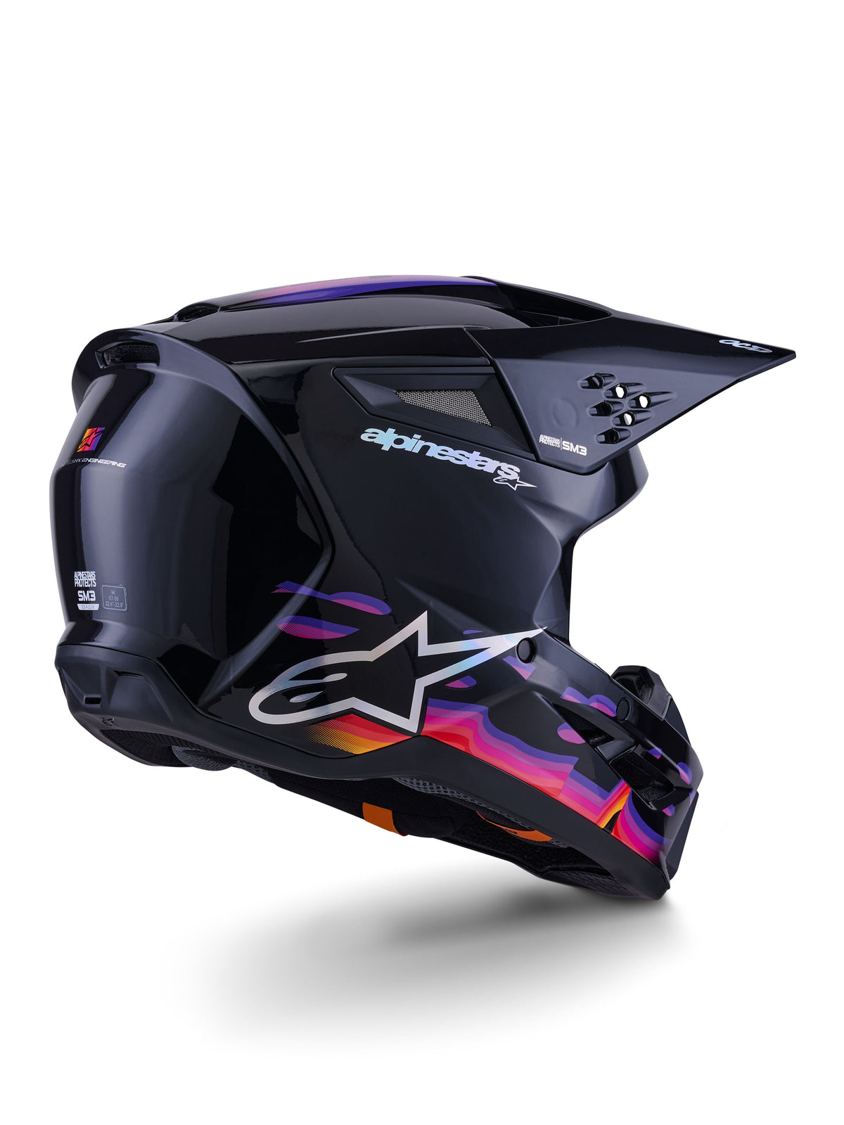 Přilba Alpinestars S-M3 Force černá/žlutá/červená/bílá