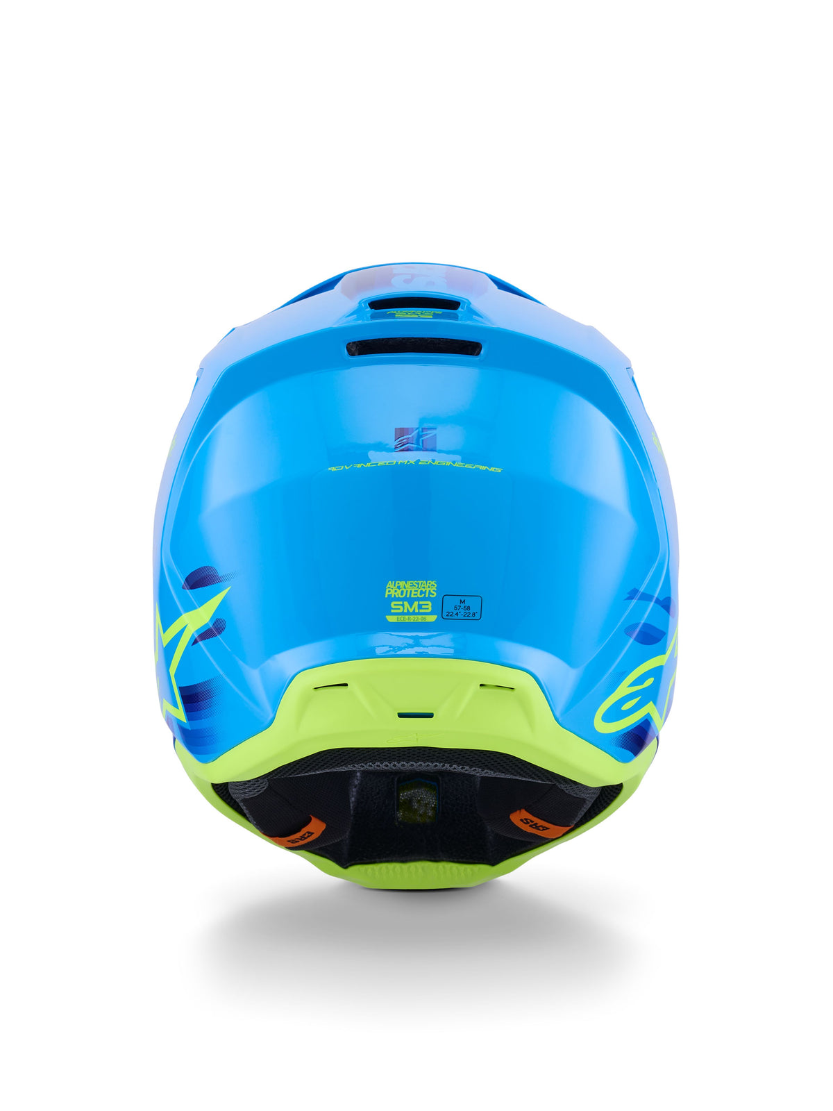 Přilba Alpinestars S-M3 Force modrá/žlutá fluo