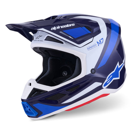 Přilba Alpinestars Supertech S-M7 Rise modrá/bílá