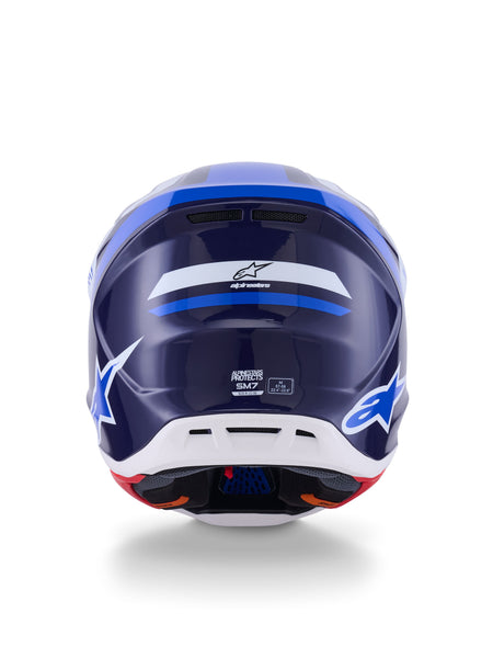 Přilba Alpinestars Supertech S-M7 Rise modrá/bílá