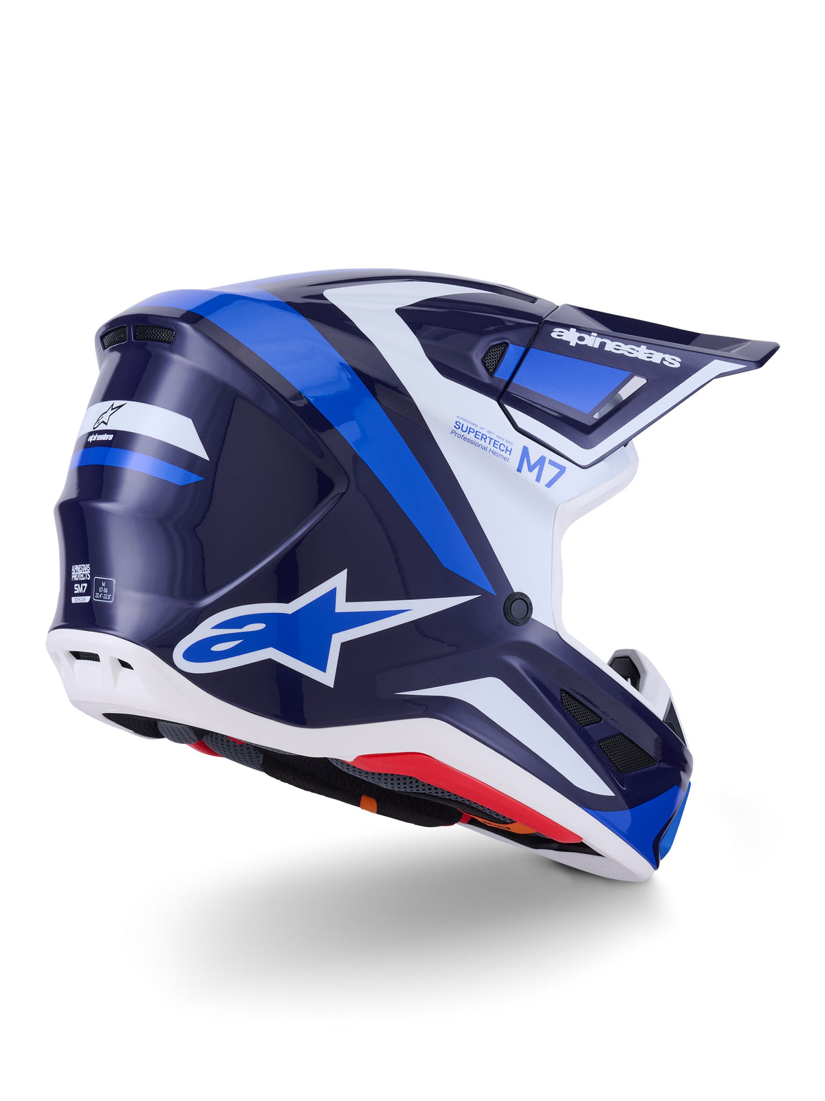 Přilba Alpinestars Supertech S-M7 Rise modrá/bílá