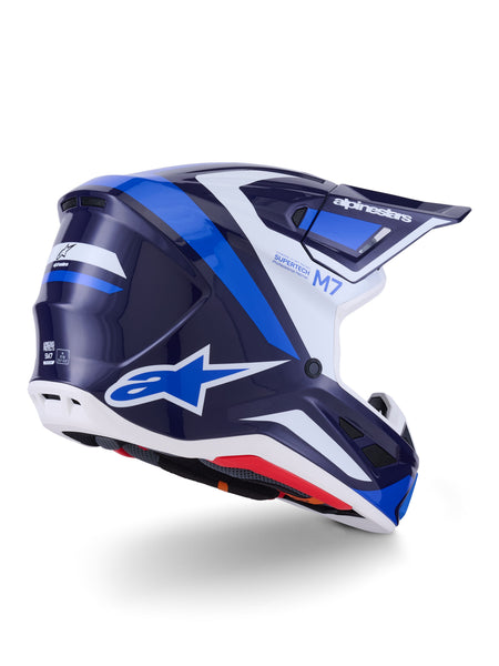 Přilba Alpinestars Supertech S-M7 Rise modrá/bílá
