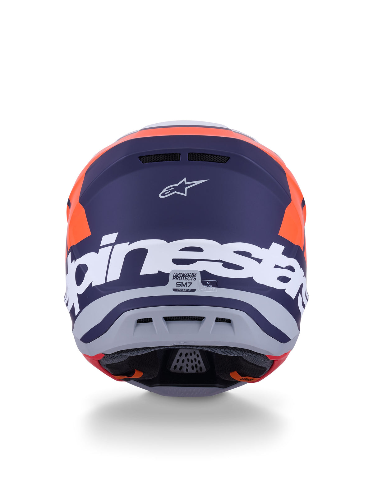 Přilba Alpinestars Supertech S-M7 Core oranžová/modrá/bílá/matná