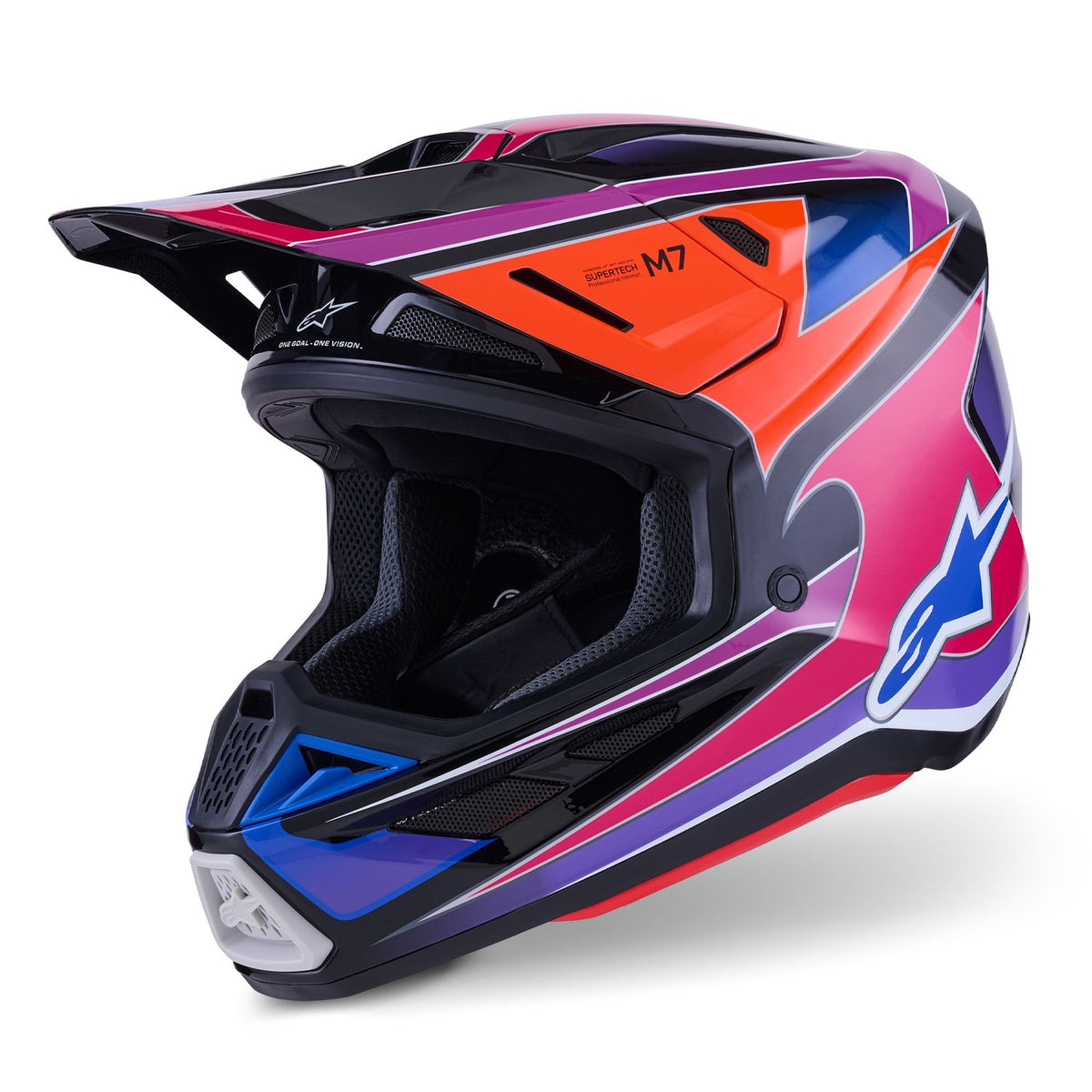 Přilba Alpinestars Supertech S-M7 Fuse modrá/fialová/růžová