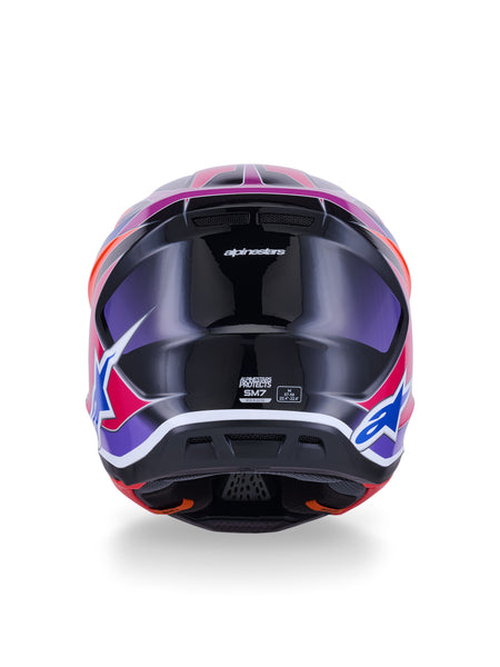 Přilba Alpinestars Supertech S-M7 Fuse modrá/fialová/růžová