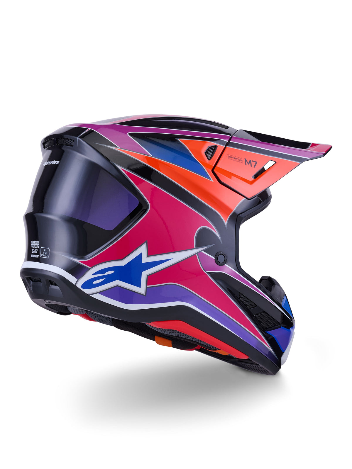 Přilba Alpinestars Supertech S-M7 Fuse modrá/fialová/růžová