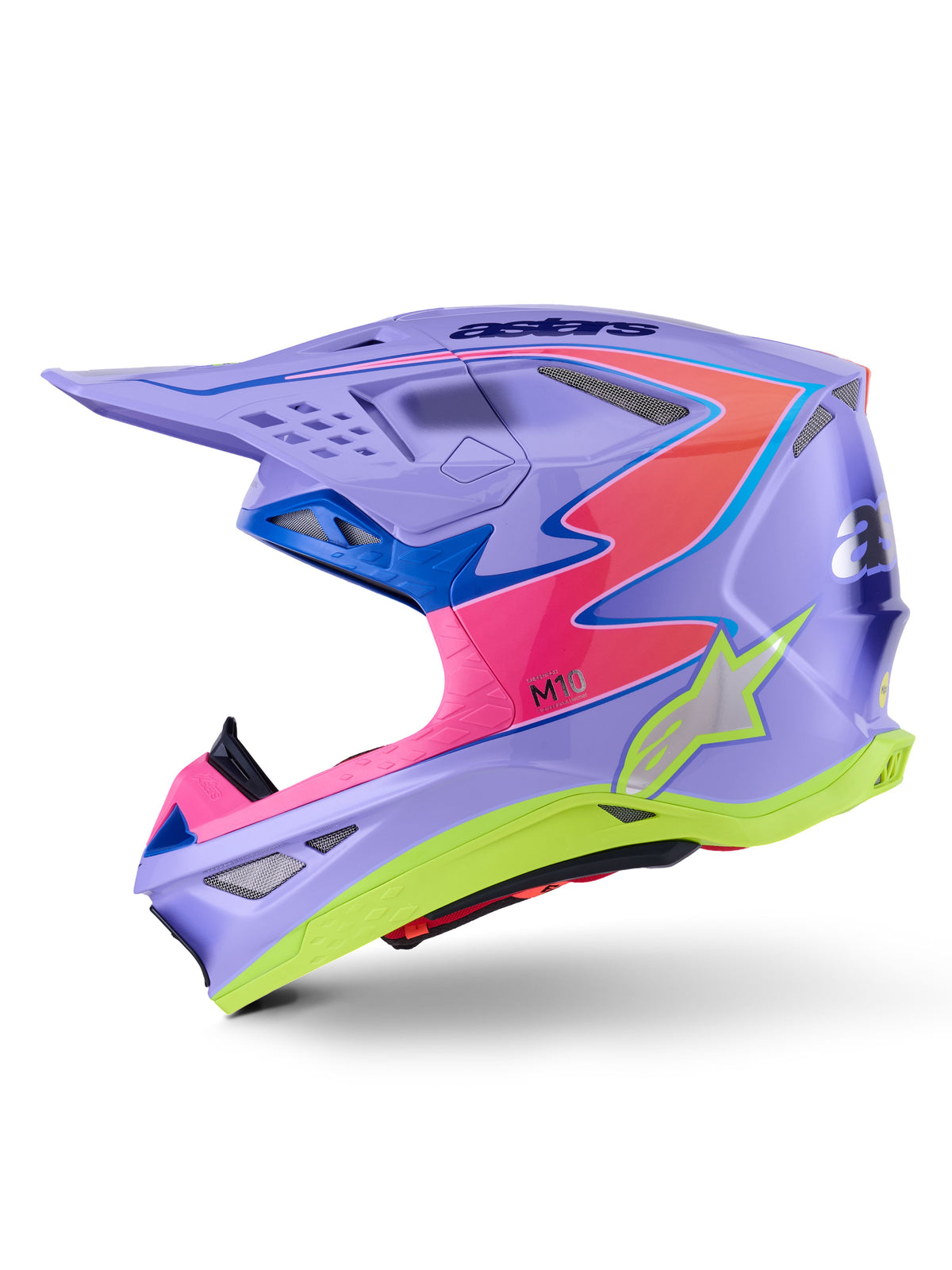 Přilba Alpinestars Supertech S-M10 edice Jett Lawrence R01 fialová/růžová fluo/žlutá fluo