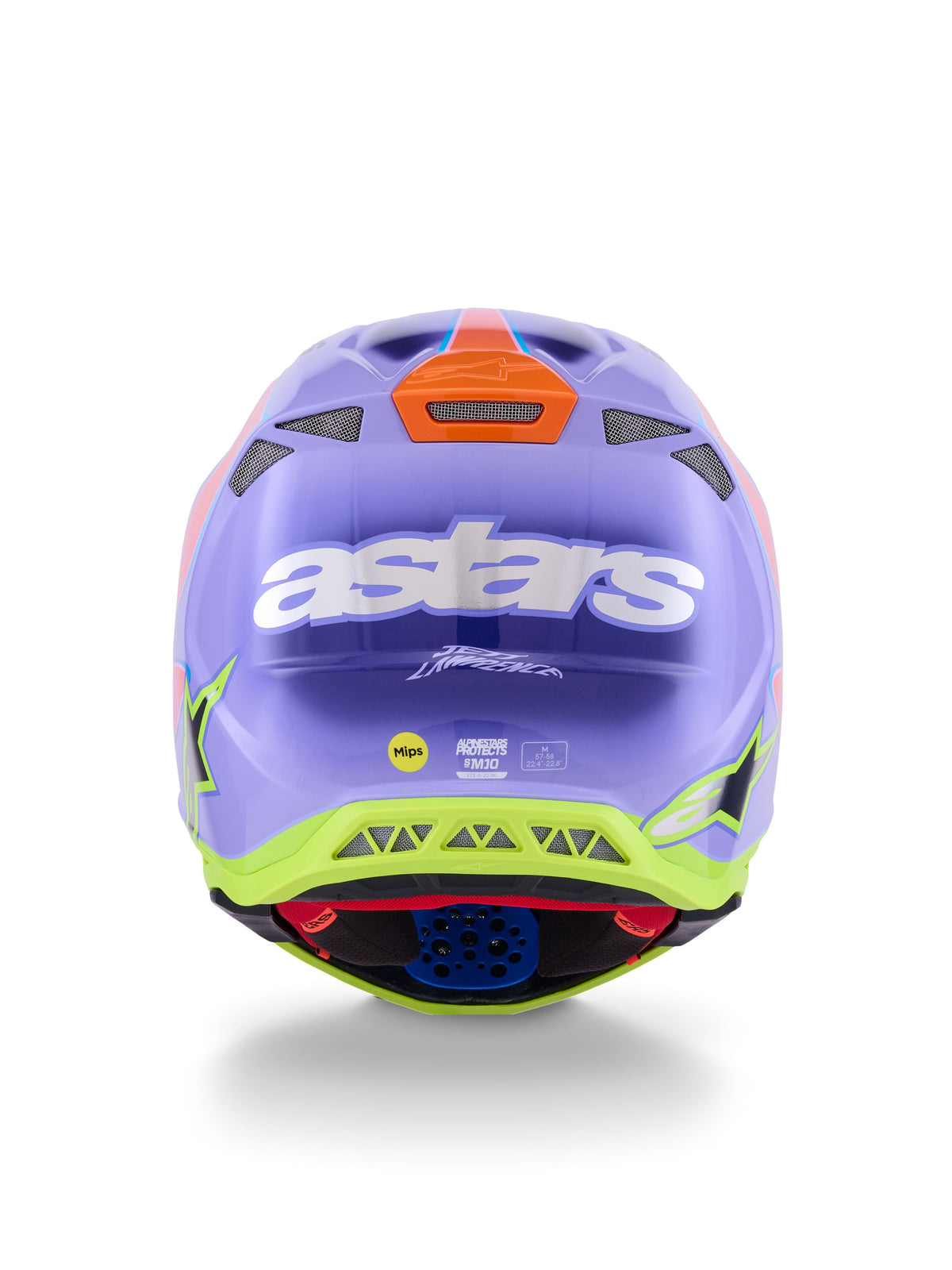 Přilba Alpinestars Supertech S-M10 edice Jett Lawrence R01 fialová/růžová fluo/žlutá fluo