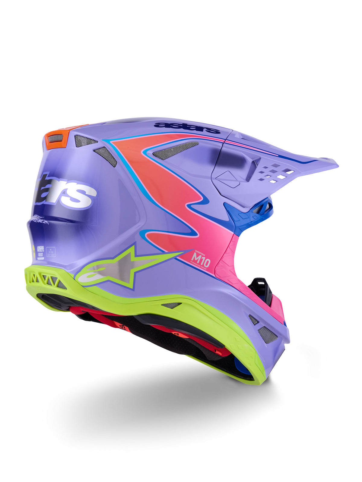 Přilba Alpinestars Supertech S-M10 edice Jett Lawrence R01 fialová/růžová fluo/žlutá fluo