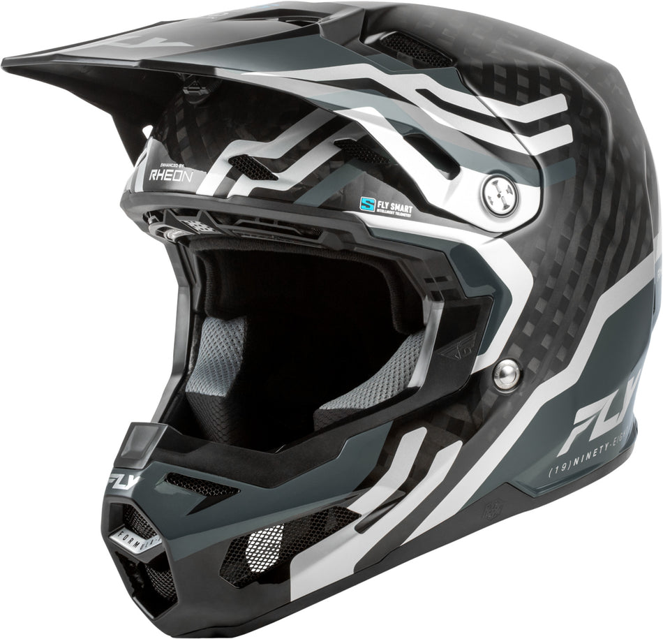 Přilba Fly Racing Formula S Carbon Byte /carbon/šedá/stříbrná