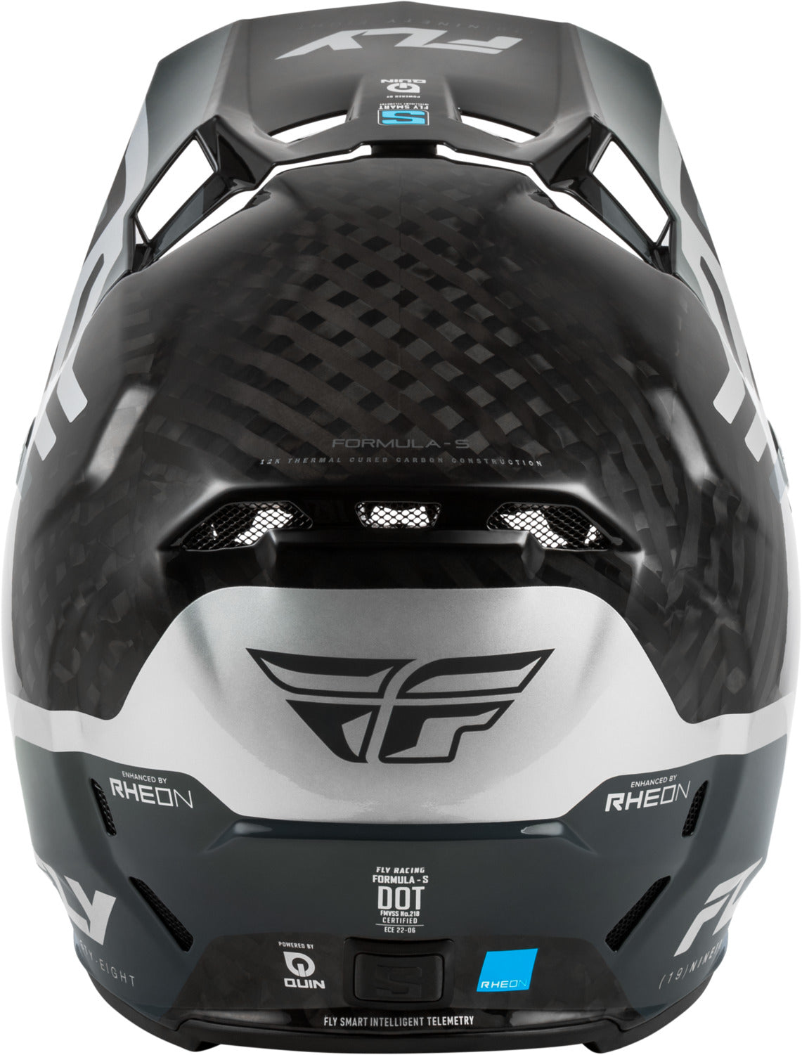 Přilba Fly Racing Formula S Carbon Byte /carbon/šedá/stříbrná