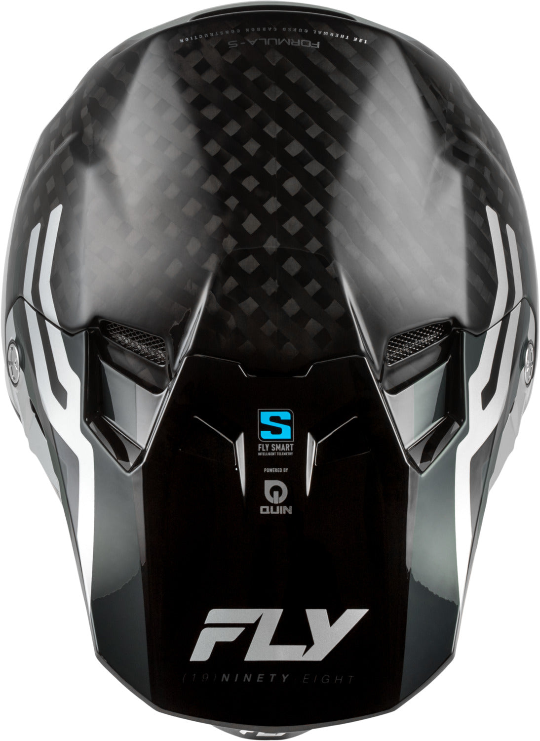 Přilba Fly Racing Formula S Carbon Byte /carbon/šedá/stříbrná