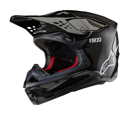 Přilba Alpinestars Supertech S-M10 Solid FIM2 verze lesklý karbon