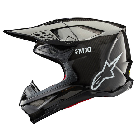 Přilba Alpinestars Supertech S-M10 Solid FIM2 verze lesklý karbon