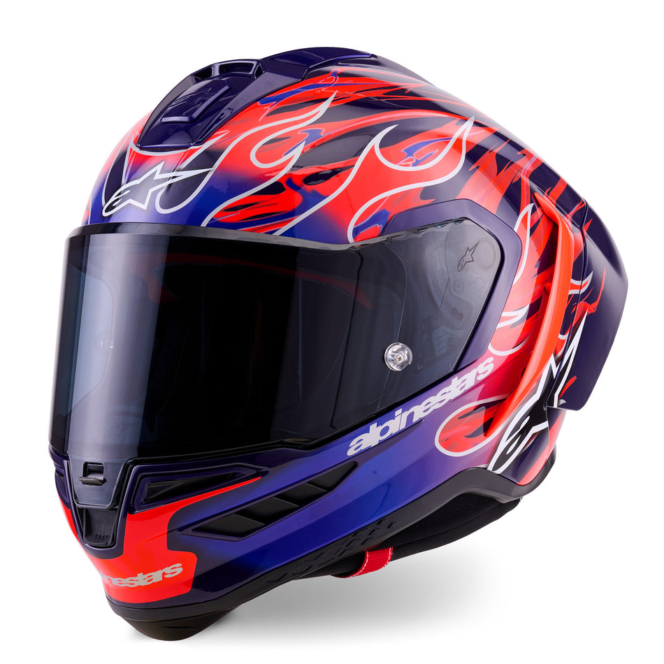 Přilba Alpinestars Supertech R10 Flyte limitovaná edice Jorge Martin fialová/červená