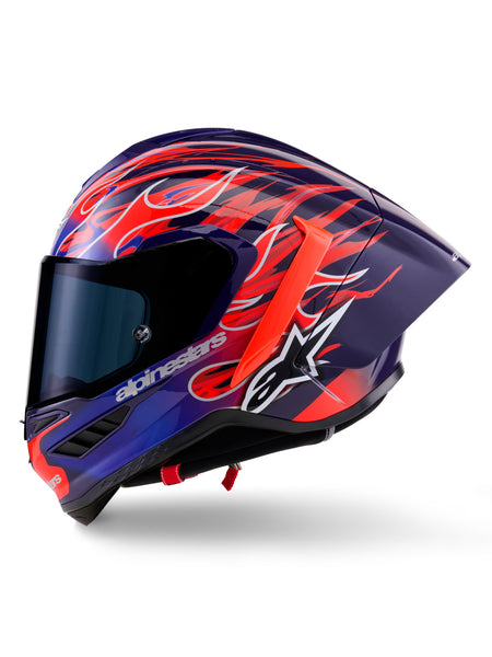 Přilba Alpinestars Supertech R10 Flyte limitovaná edice Jorge Martin fialová/červená