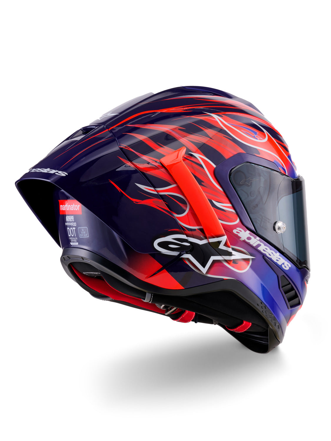 Přilba Alpinestars Supertech R10 Flyte limitovaná edice Jorge Martin fialová/červená