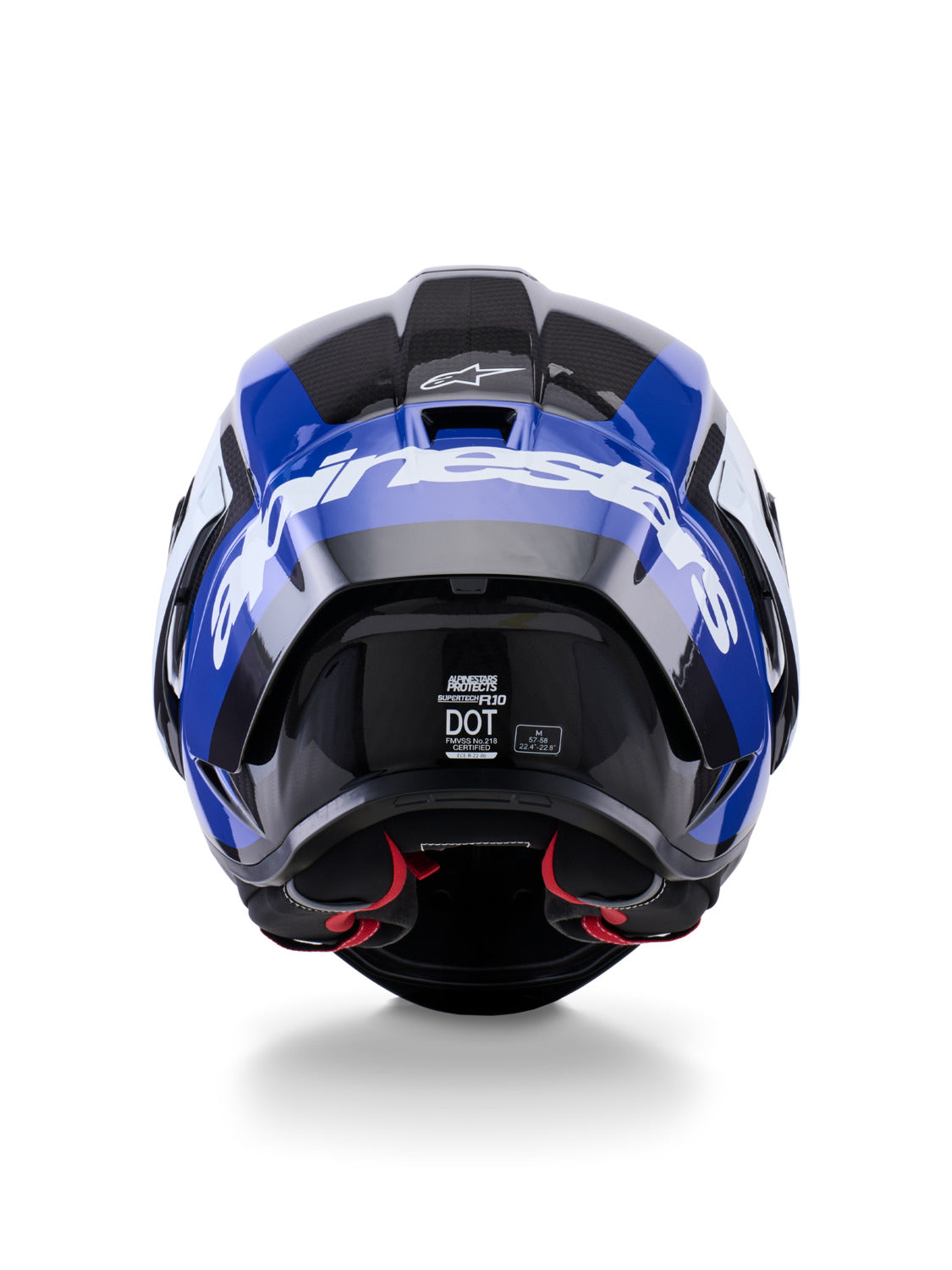 Přilba Alpinestars Supertech R10 Arius karbon/modrá/bílá