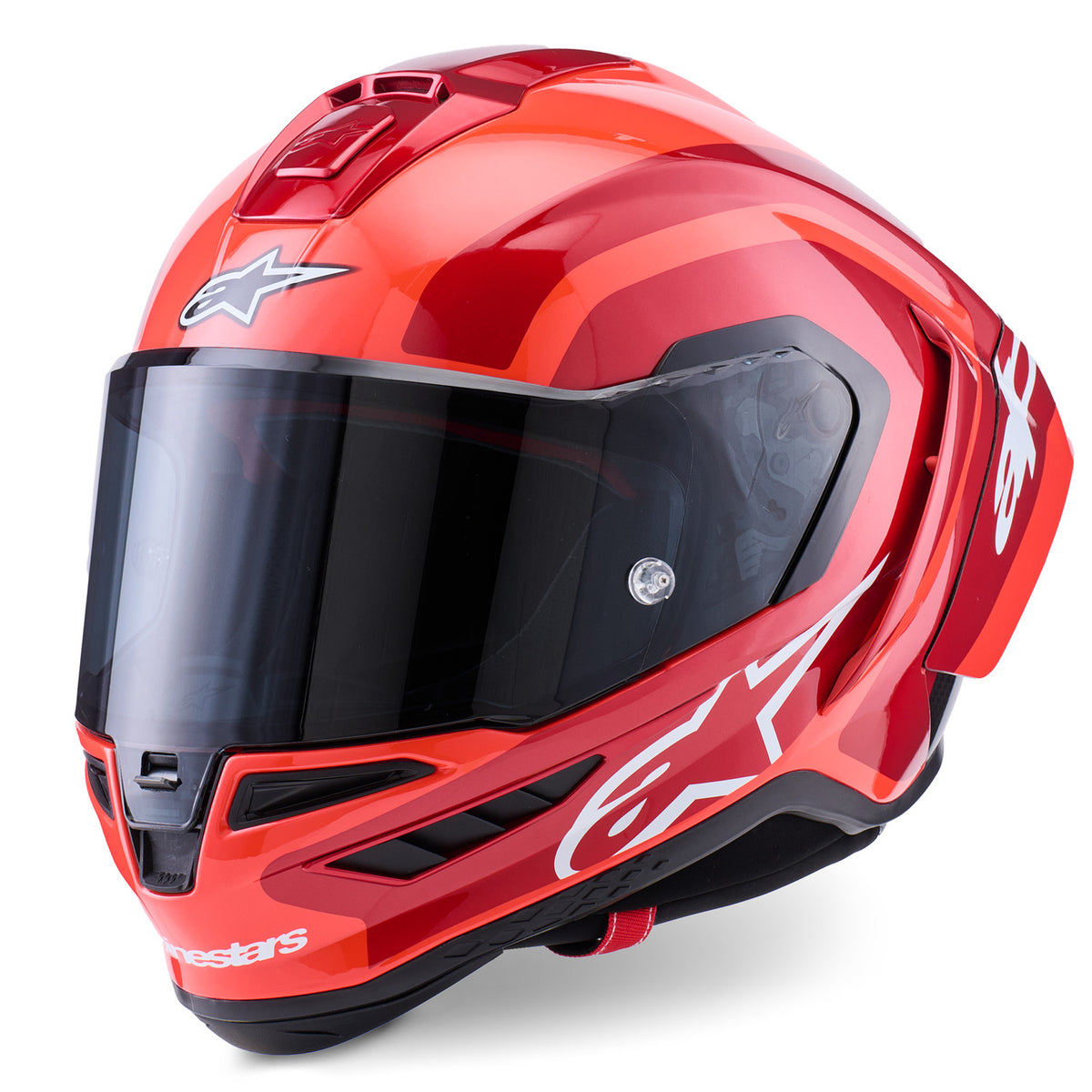 Přilba Alpinestars Supertech R10 Arius červená fluo/červená/karbon/bílá
