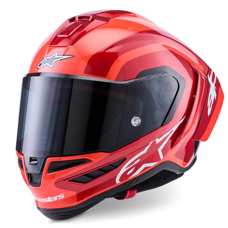 Přilba Alpinestars Supertech R10 Arius červená fluo/červená/karbon/bílá