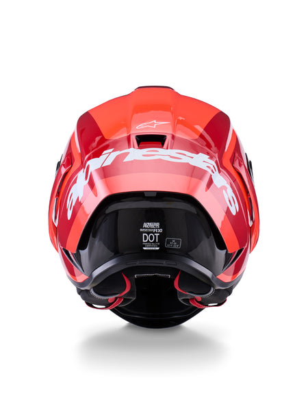 Přilba Alpinestars Supertech R10 Arius červená fluo/červená/karbon/bílá
