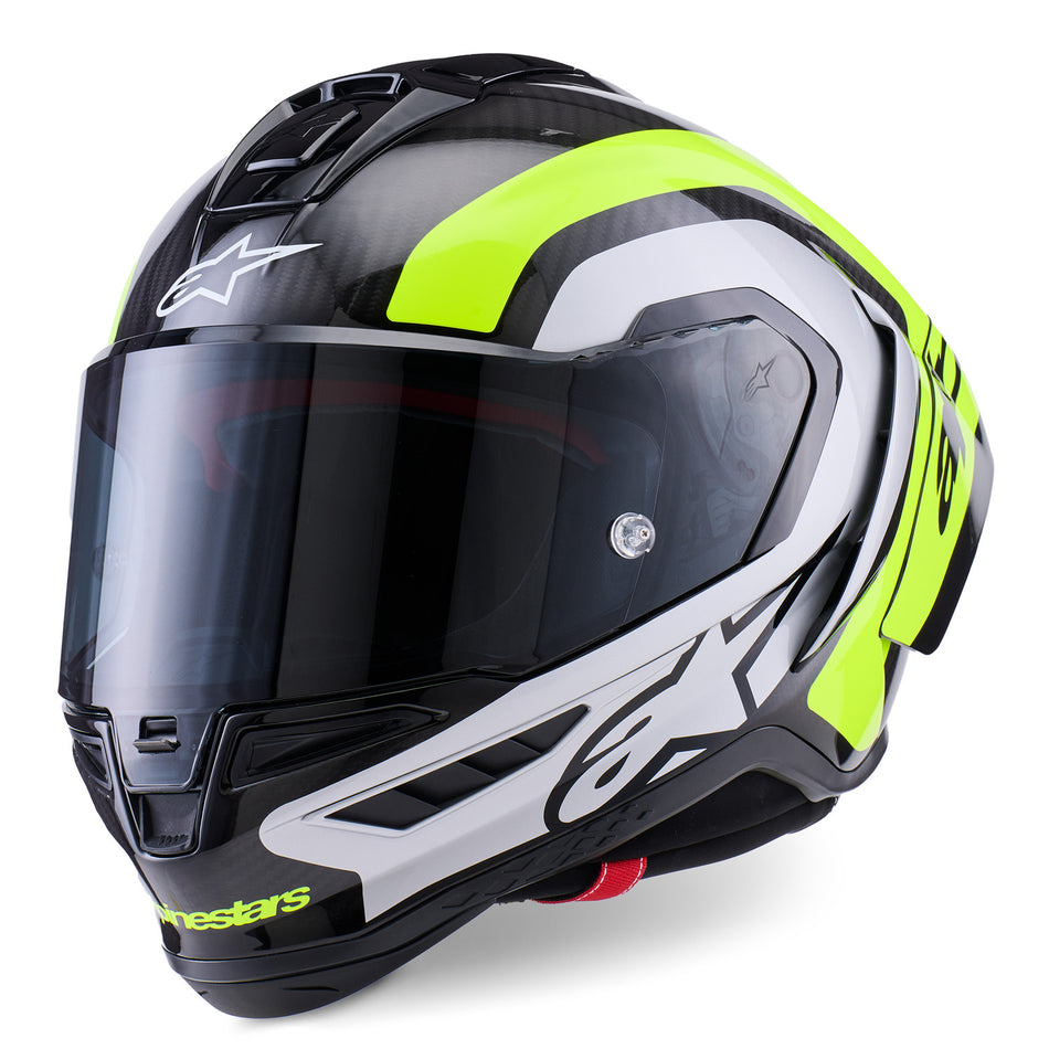 Přilba Alpinestars Supertech R10 Arius karbon/žlutá fluo/bílá