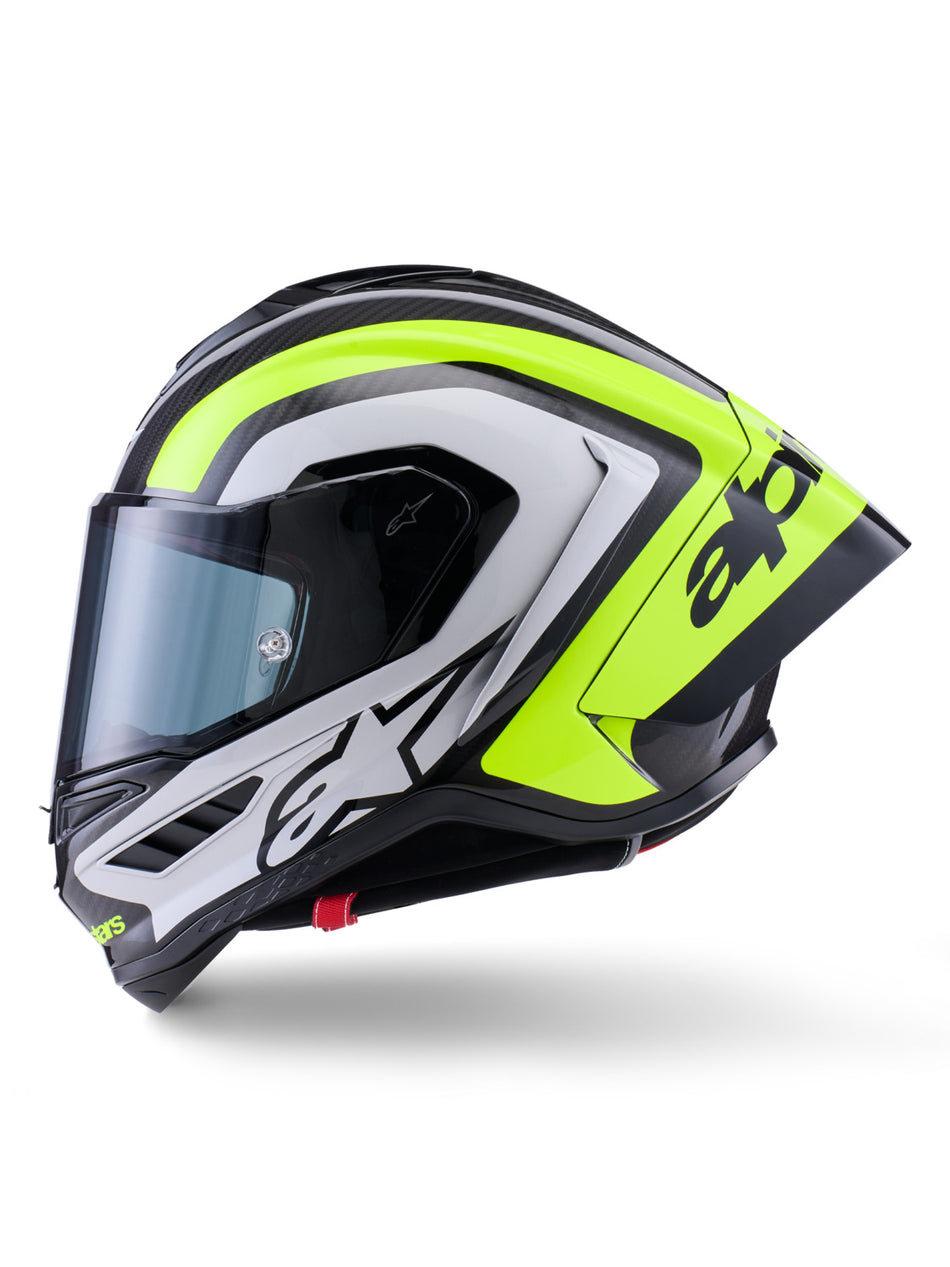 Přilba Alpinestars Supertech R10 Arius karbon/žlutá fluo/bílá
