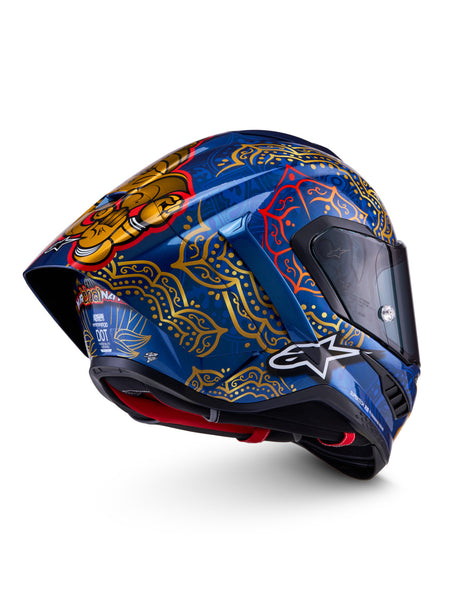 Přilba Alpinestars Supertech R10 Marthainator limitovaná edice Jorge Martin modrá perleť/zlatá/červená