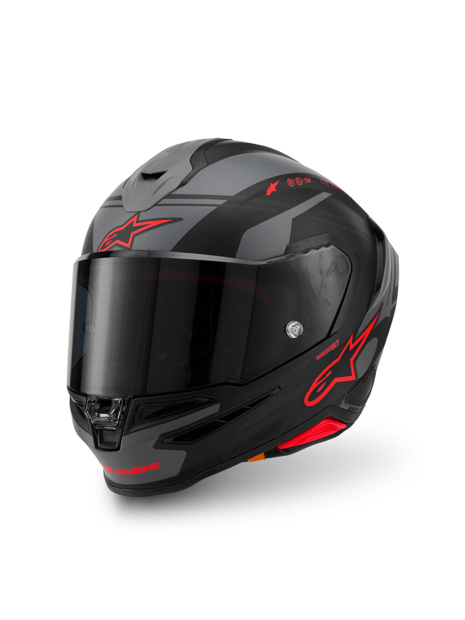 Přilba Alpinestars S-R7 A-CORE černá/šedá/červená matná
