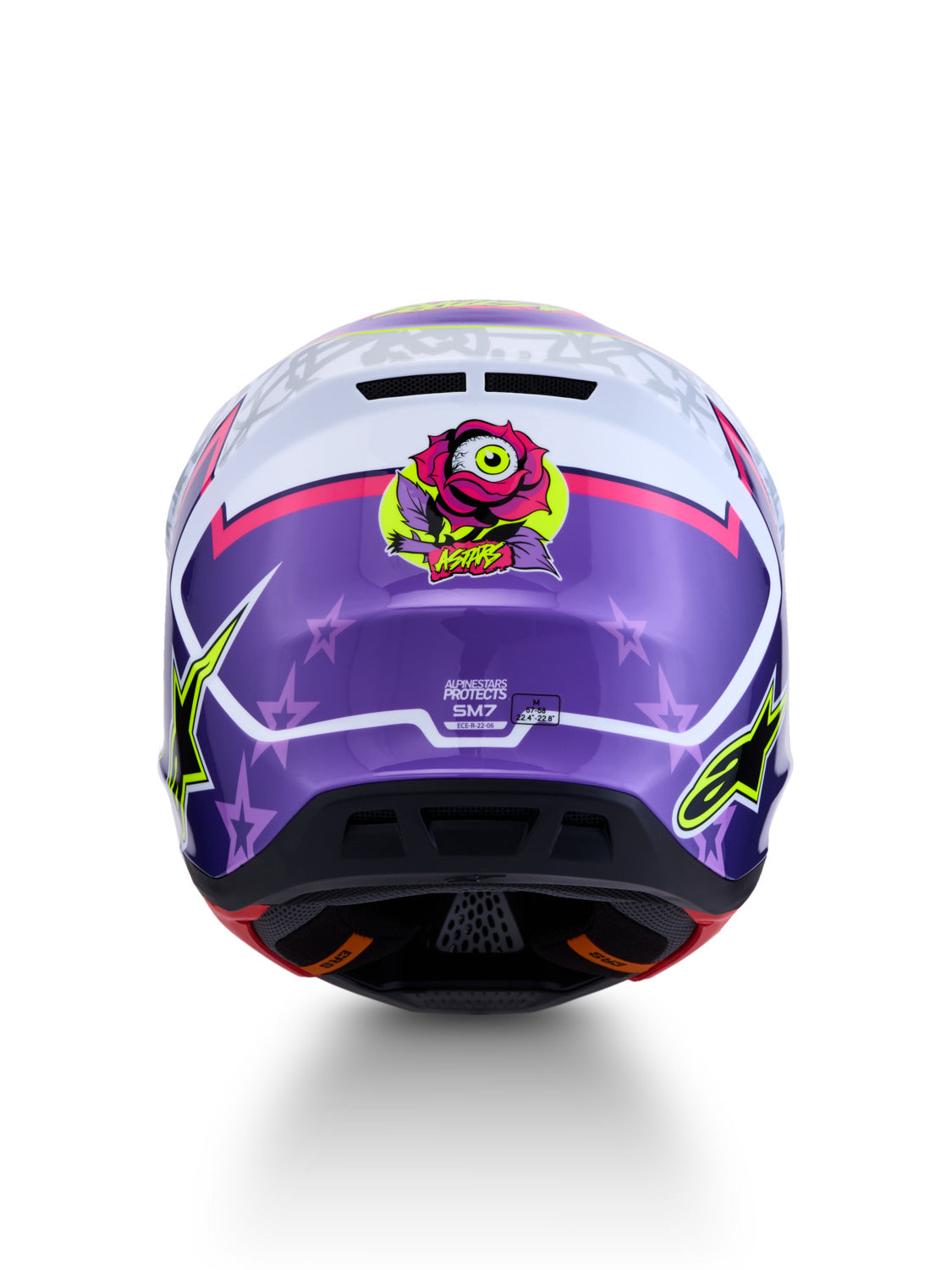 Přilba Alpinestars S-M7 Blaster fialová/růžová/bílá