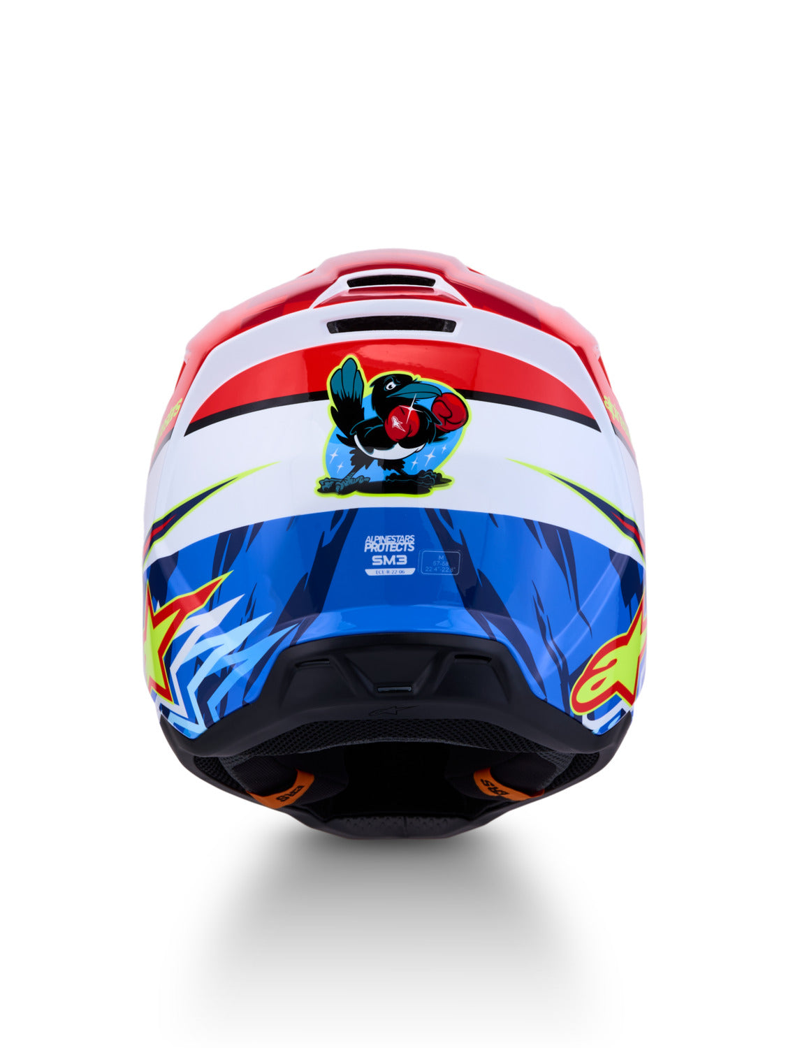 Přilba Alpinestars S-M3 Falcon červená fluo/bílá/žlutá fluo