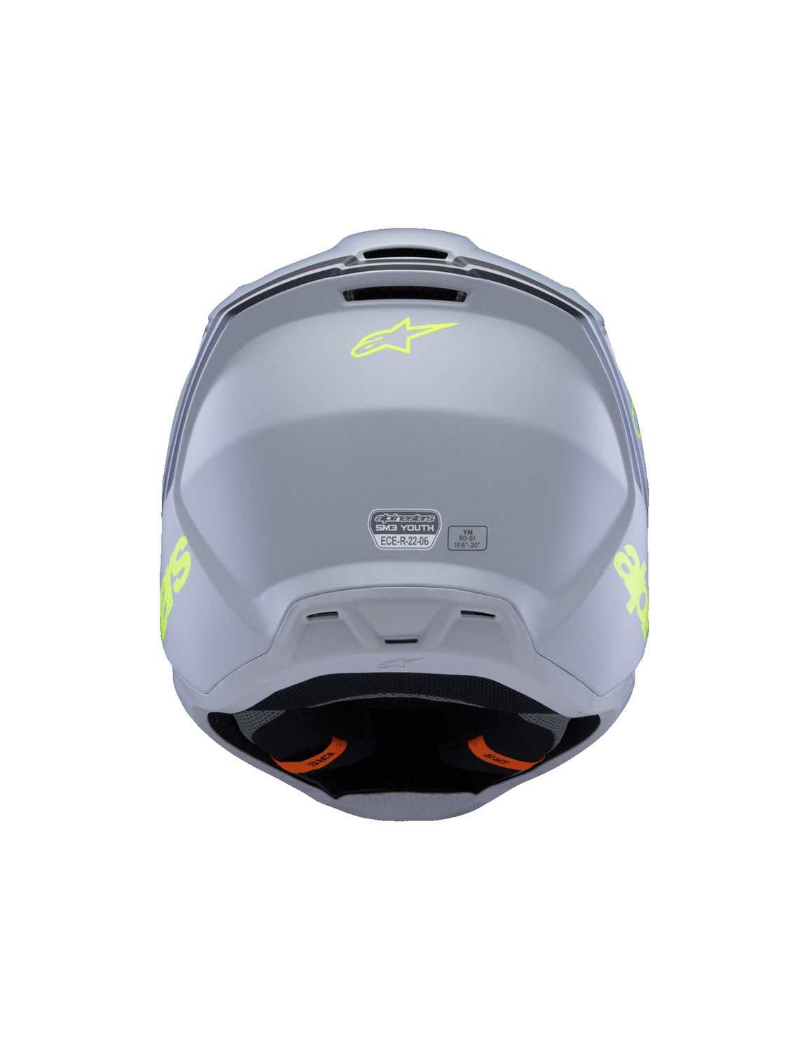 Dětská přilba Alpinestars S-M3 Radium šedá mat/žlutá fluo/černá