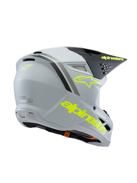 Dětská přilba Alpinestars S-M3 Radium šedá mat/žlutá fluo/černá