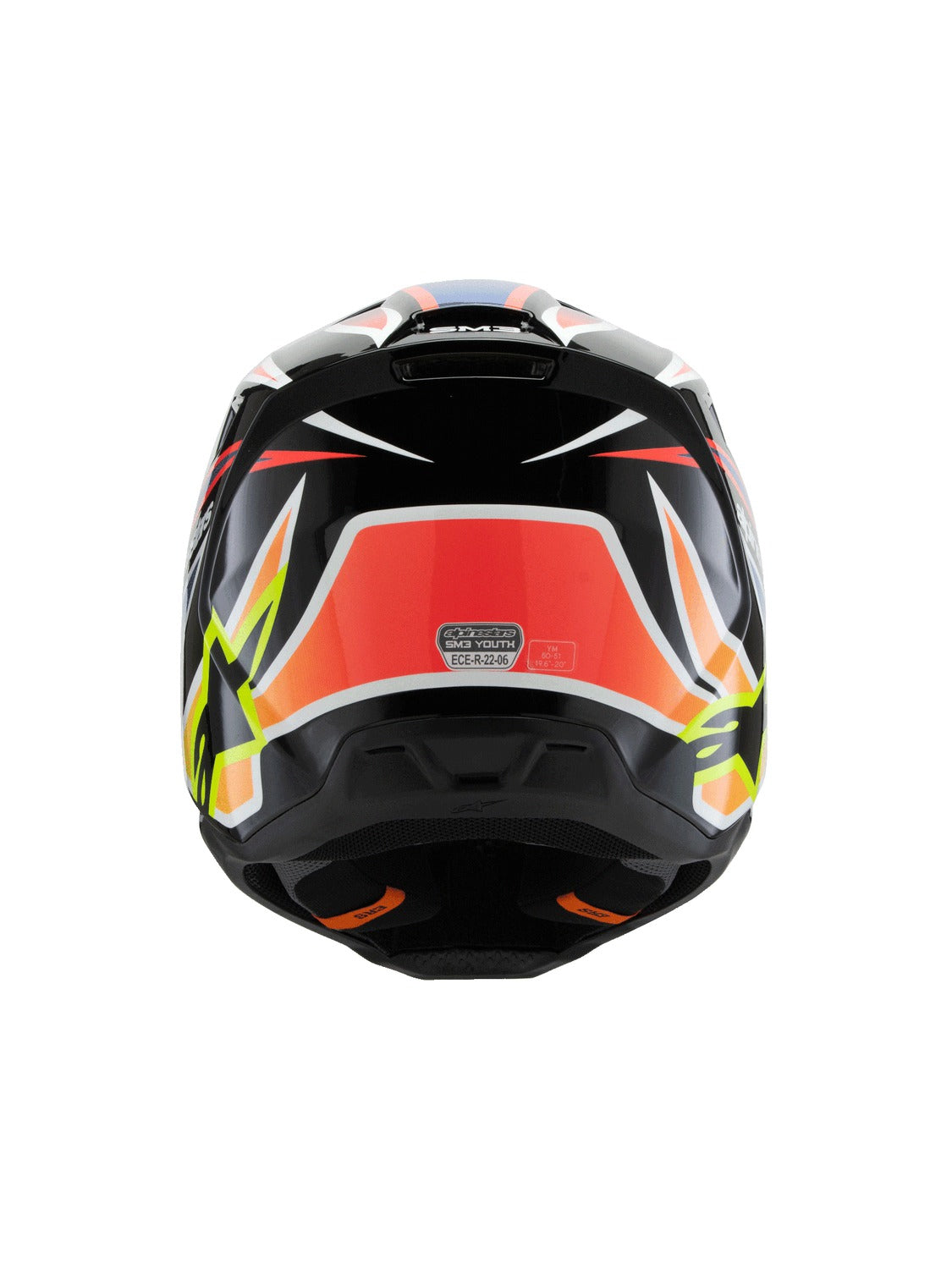 Dětská přilba Alpinestars S-M3 Wurx černá/žlutá fluo/modrá/červená