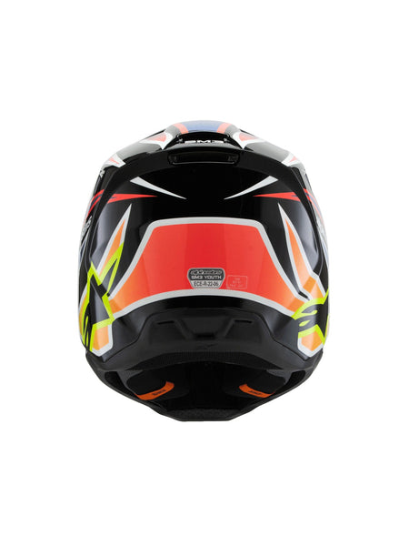 Dětská přilba Alpinestars S-M3 Wurx černá/žlutá fluo/modrá/červená