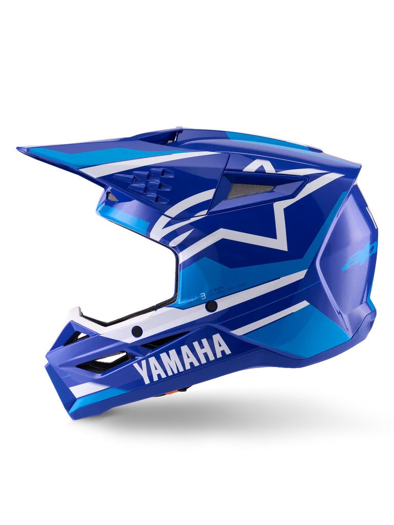 Dětská přilba Alpinestars S-M3 Yamaha modrá/bílá