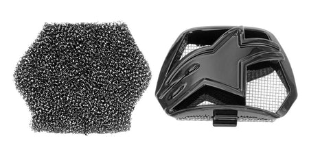 Kryt bradové ventilace pro přilby Alpinestars Supertech S-M10 a S-M8 černá, vč. uhlíkového filtru, verze ECE 22.05