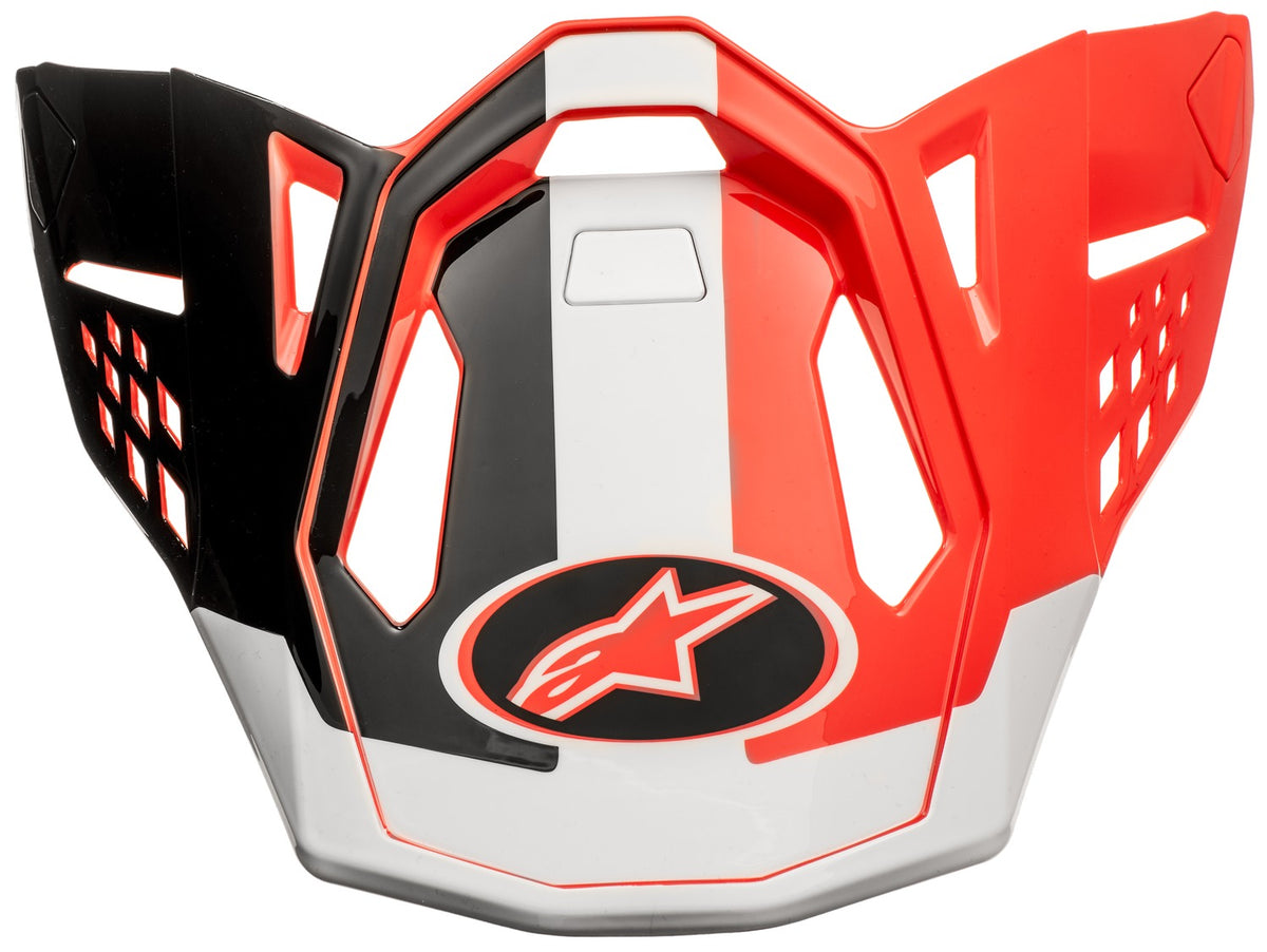 Kšilt pro přilby Alpinestars Supertech S-M10 Angel červená/černá/bílá, verze ECE 22.05