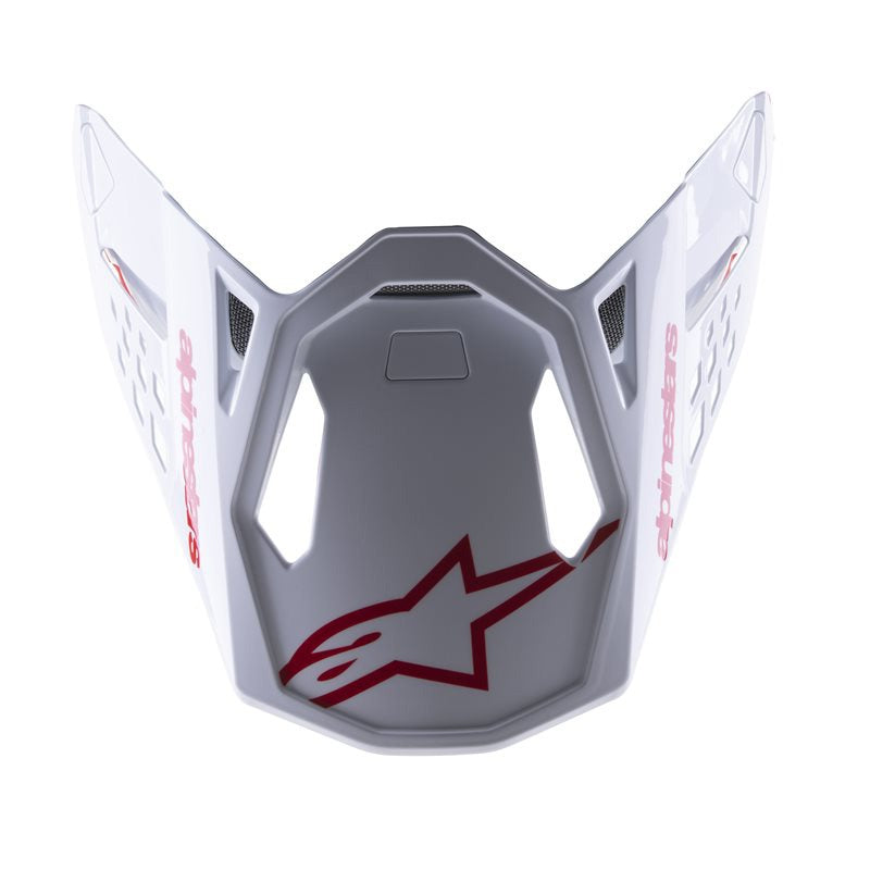Kšilt pro přilby Alpinestars Supertech S-M8 Radium 2 červená/bílá lesklá