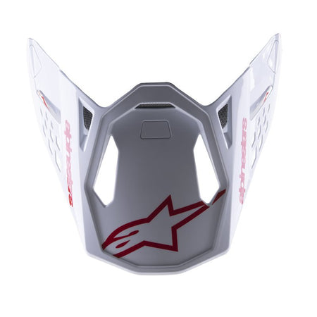 Kšilt pro přilby Alpinestars Supertech S-M8 Radium 2 červená/bílá lesklá