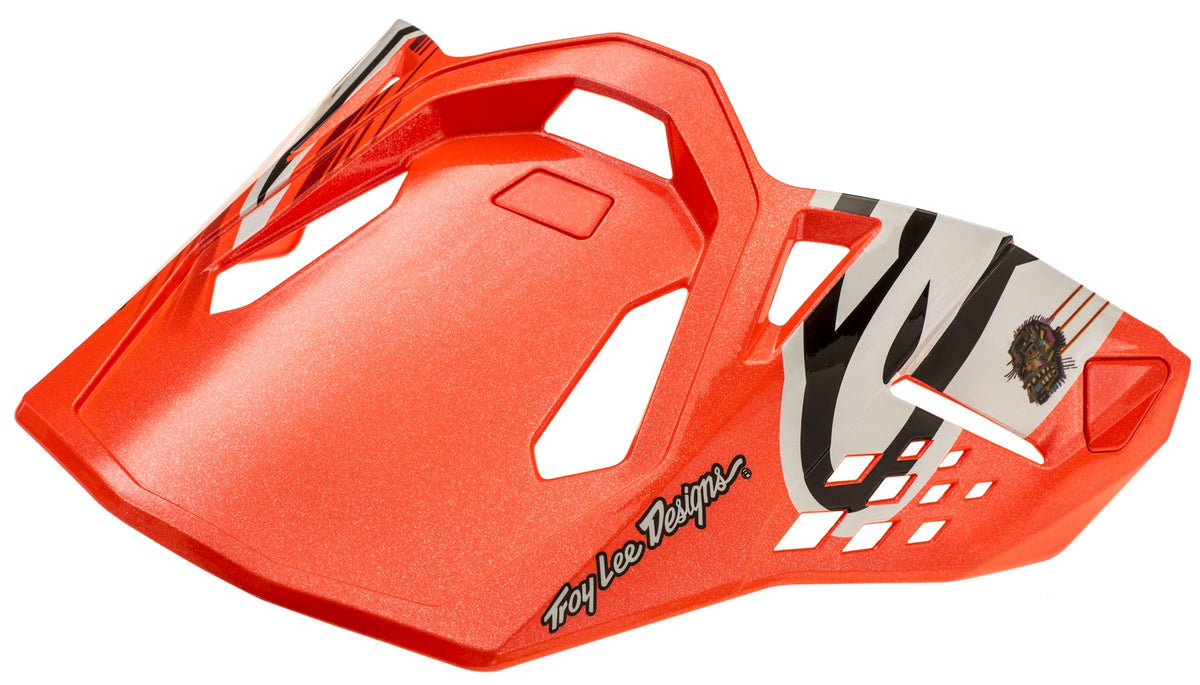 Kšilt pro přilby Alpinestars Supertech S-M10 edice Troy LEE Designs oranžová/bílá/černá, verze ECE 22.05